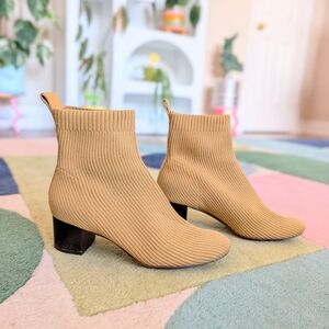 Everlane Reknit Tan Ankle Boots
